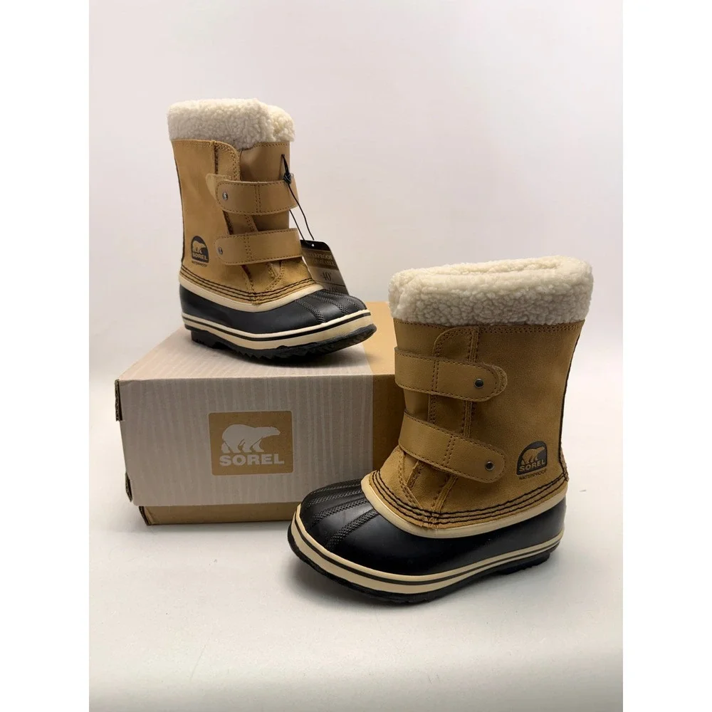 Sorel Childrens 1964 Pac Strap Winter Boots Kids 12, EU 29 Curry NC 1876-373